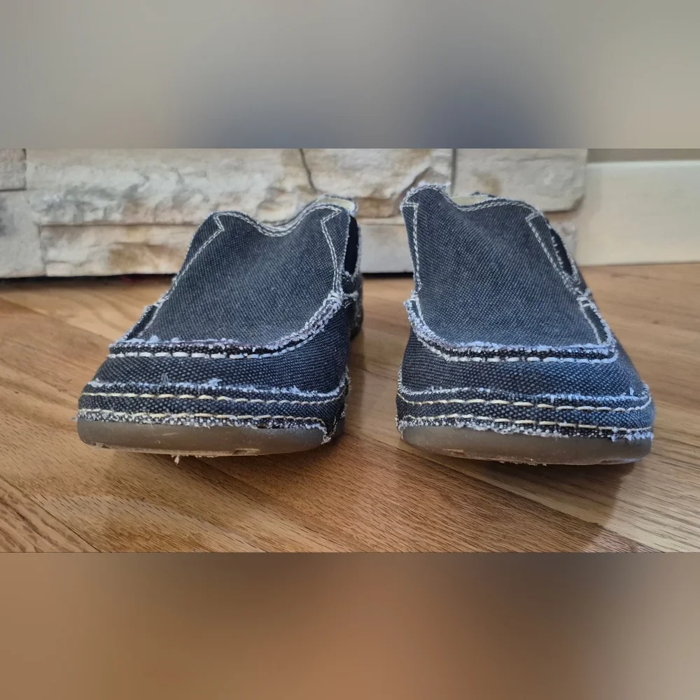 Tony Lama Men's 8.5 Charcoal Gray Slip-On Loafers RR3024